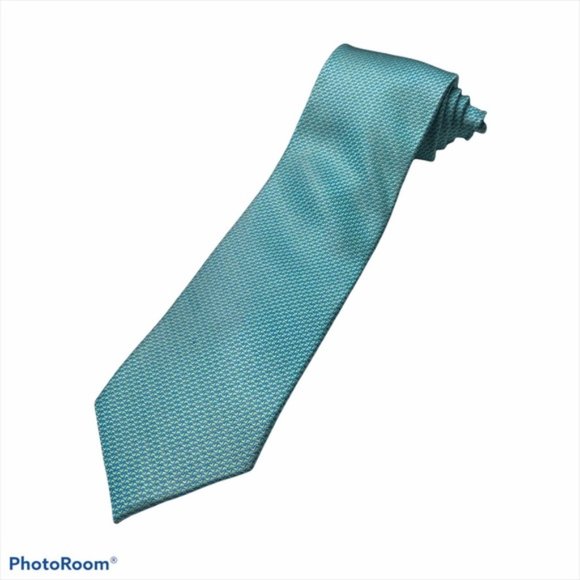 Blue Houndstooth All Silk Tie 60